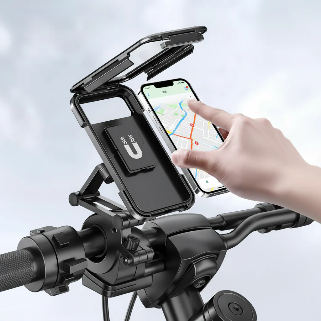 Bike Phone Mount Waterproof 360 Rotation Handlebar Holder