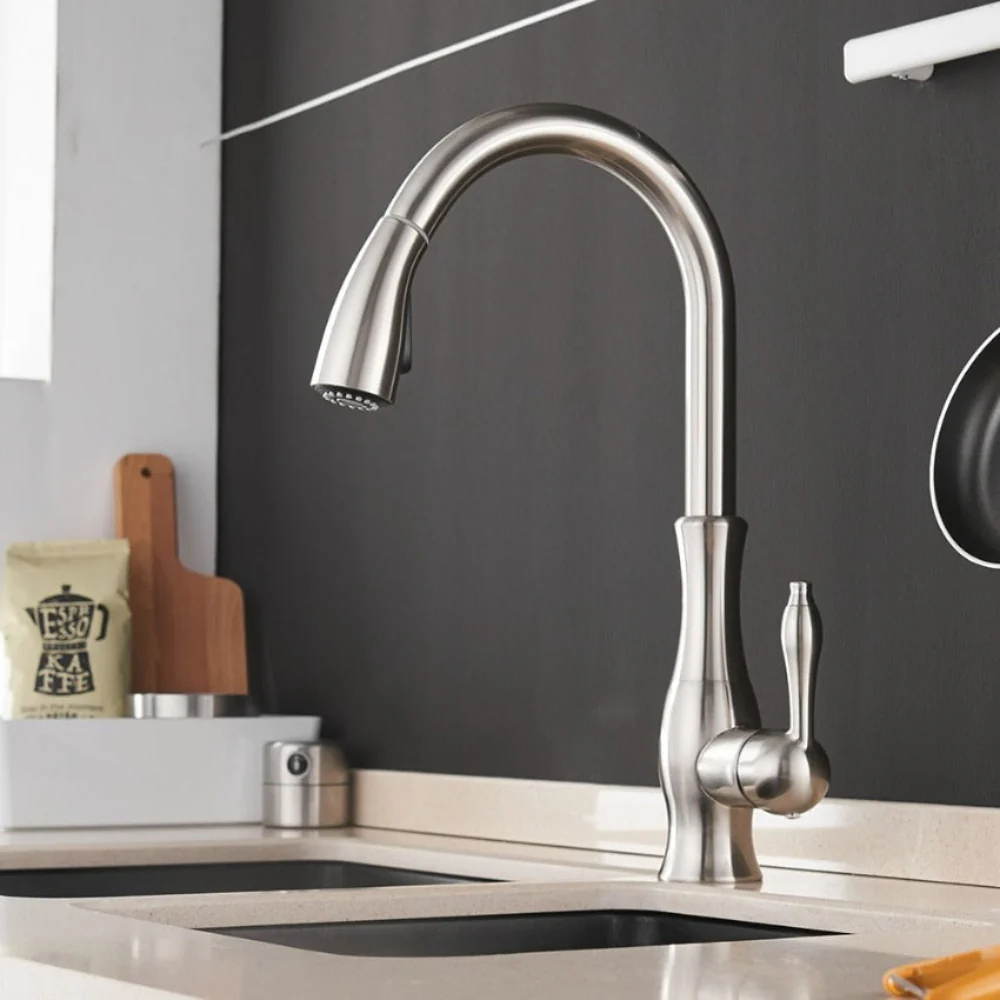 Kitchen Faucet Pull Out Metal Sink Tap Design