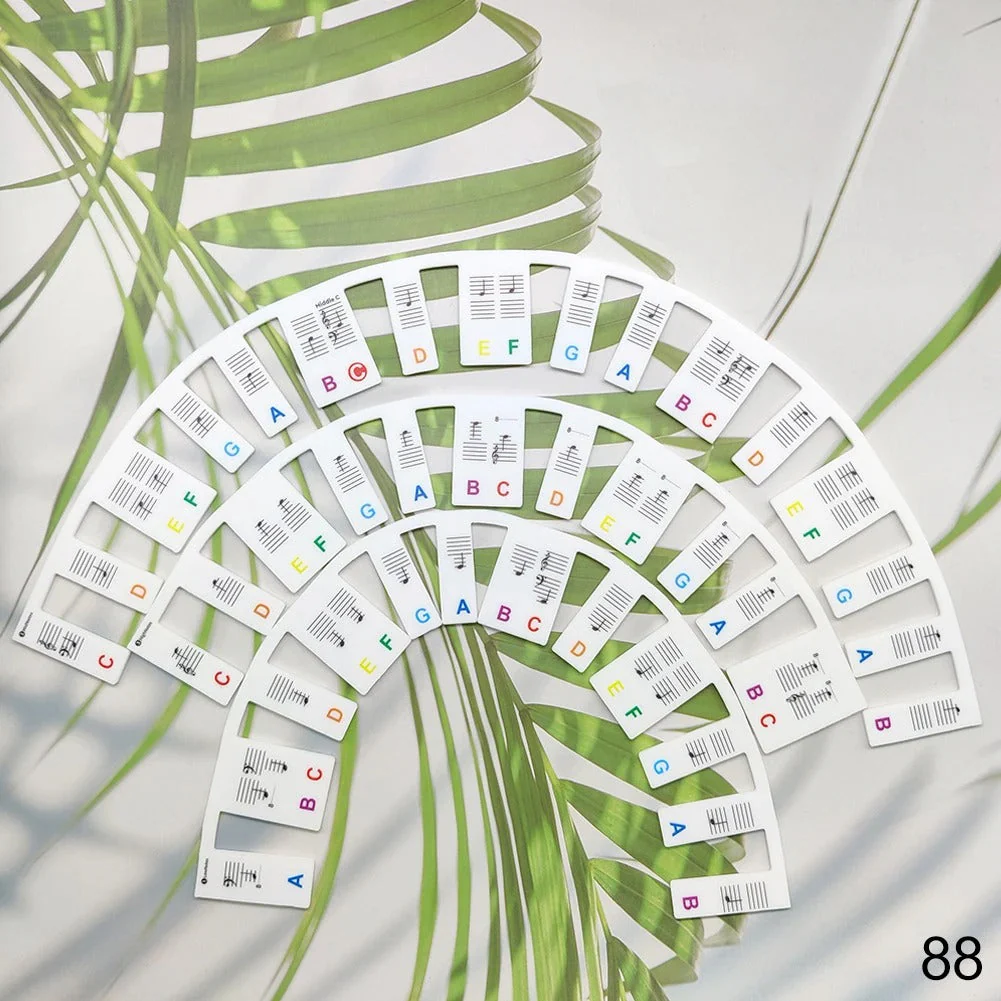 Piano Keyboard Stickers Silicone Note Labels Key Learning