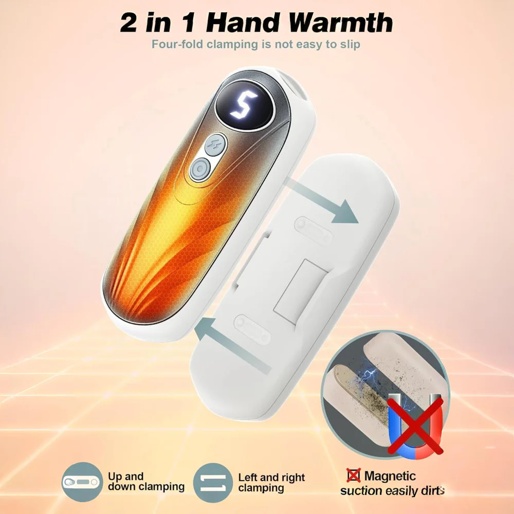 Hand Warmers Rechargeable LED Pocket Heater Set