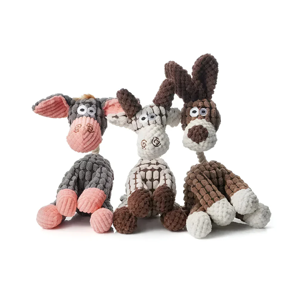 Dog Toy Rope Animal Chew Squeaker