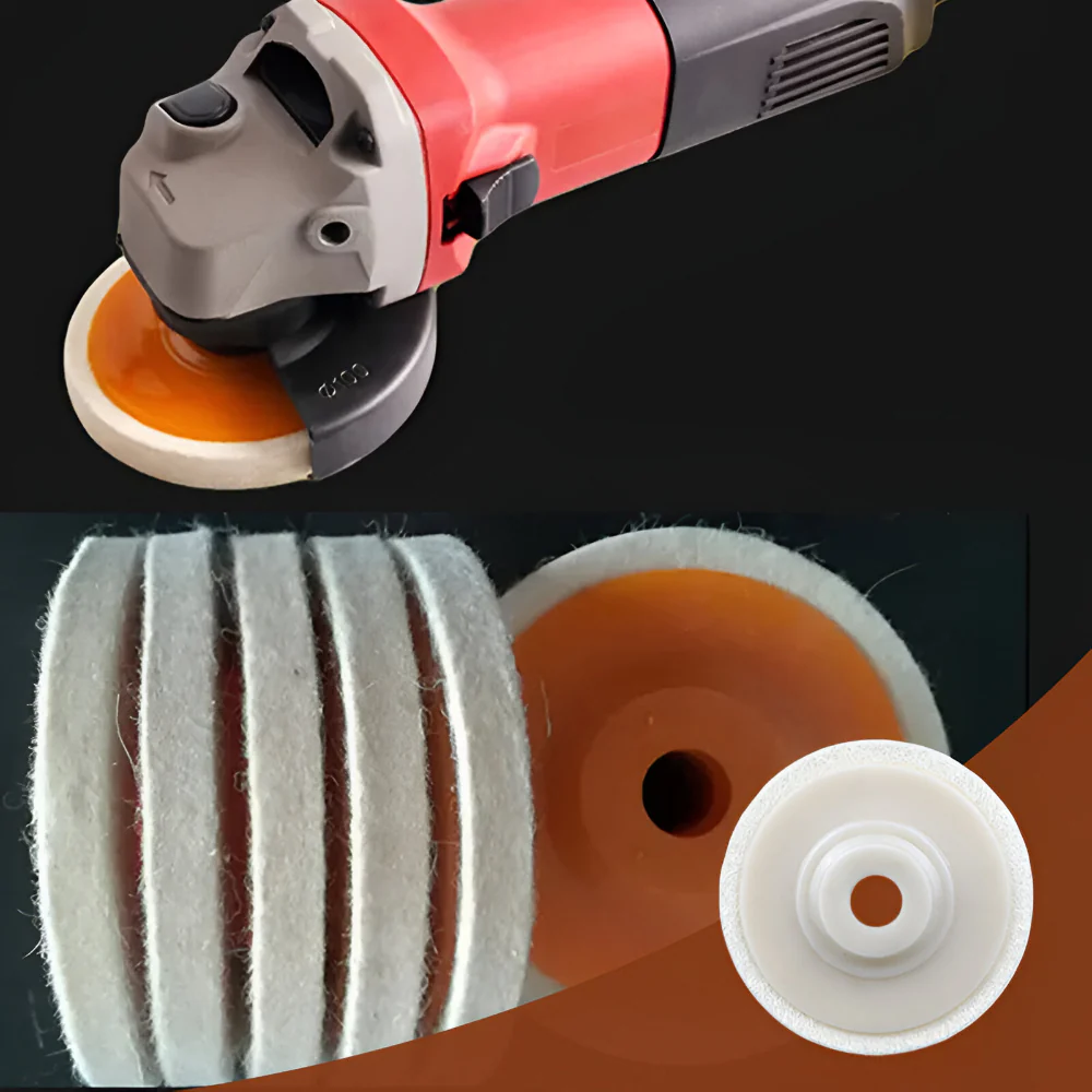 Polishing Wheel Felt Disc Grinder Surface Buffing Pad Set