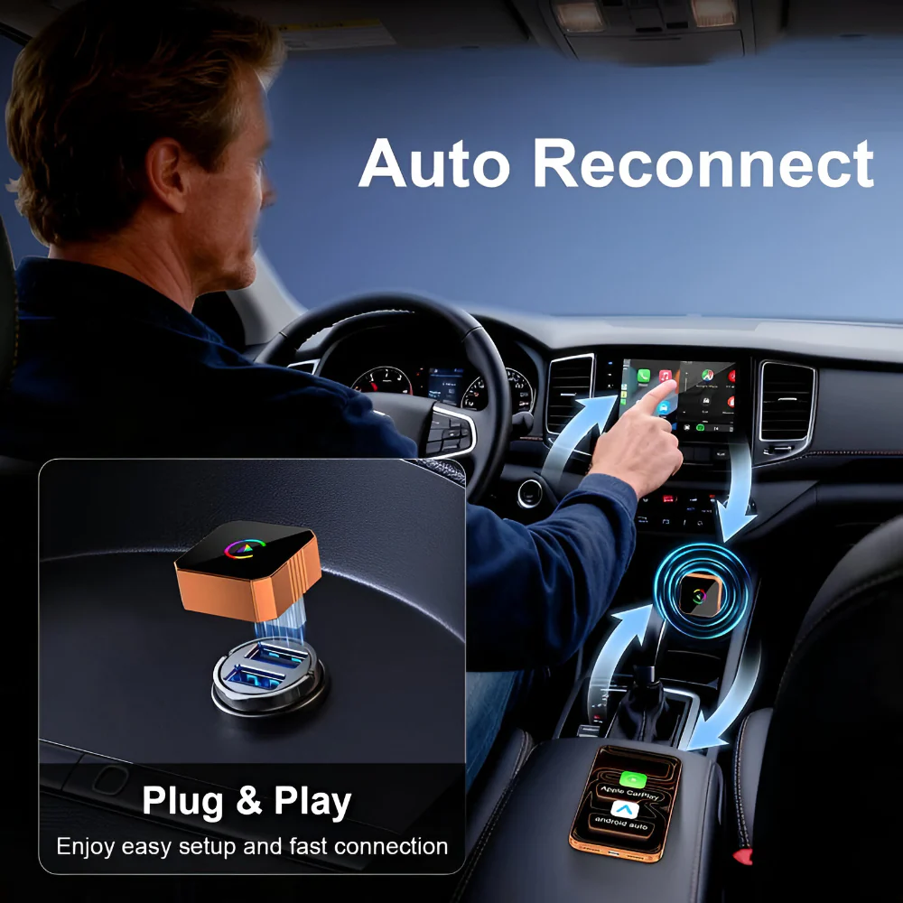 CarPlay Adapter Wireless Mini USB Auto Connectivity Device