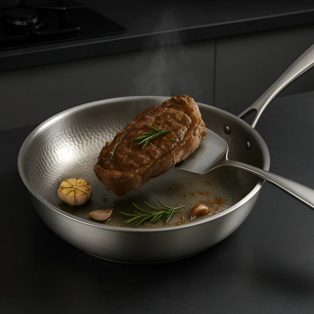 Frying Pan Titanium Cooking Skillet High Heat Use