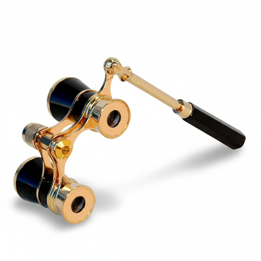 Opera Glasses Theater Binoculars Foldable Handle Clear Optics