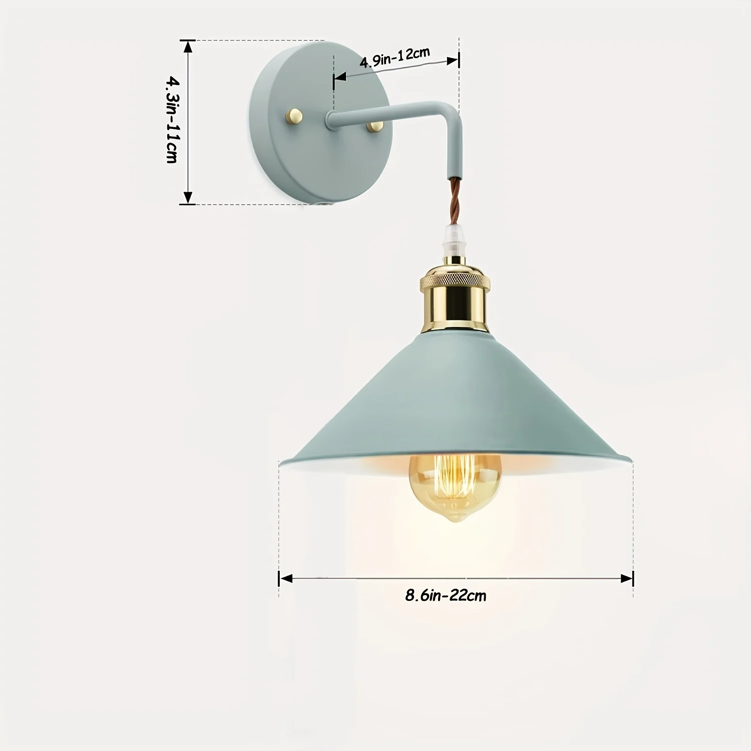 Modern Metal Wall Sconce | Industrial Oil-Rubbed Wall Light Fixture