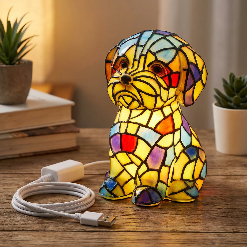 Table Lamp Modern Resin Figurine Ambient Light Home Decor