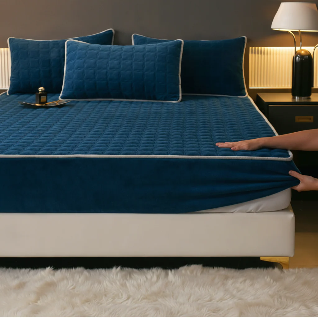 Bed Sheets Fitted Sheet Soft Breathable Mattress Cover