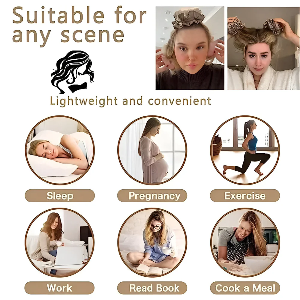 Hair Curler Set Heatless Curling Kit Women Styling Tool