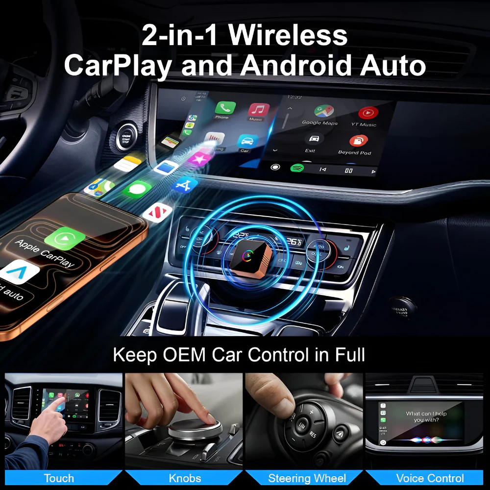 CarPlay Adapter Wireless Mini USB Auto Connectivity Device
