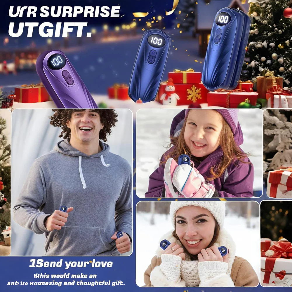 Hand Warmers Rechargeable LED Pocket Heater Set