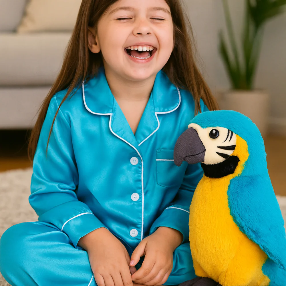 Toy Parrot Talking Plush Interactive Kids Learning Voice Repeat