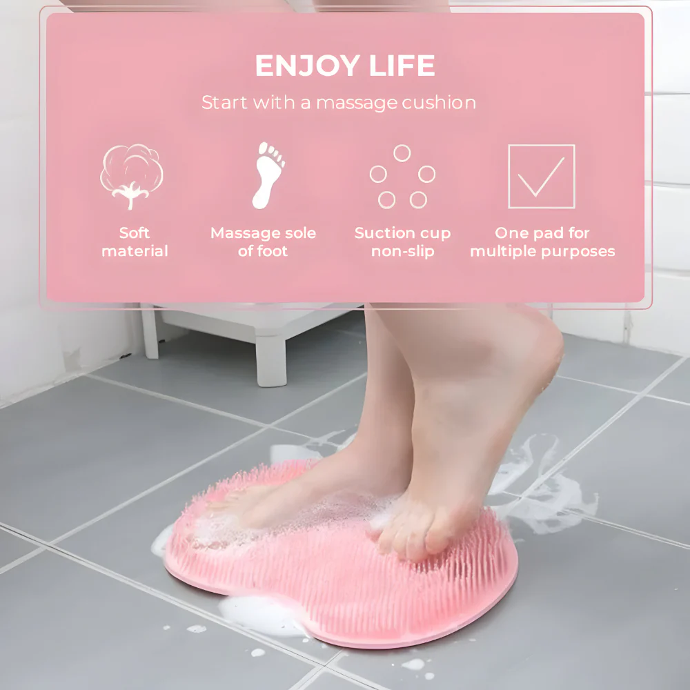 Shower Mat Scrubber Foot Body Exfoliating Non Slip