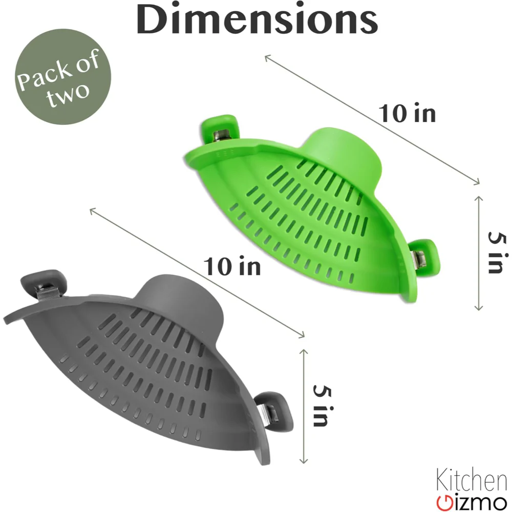 Kitchen Strainer Clip Style Pot Pasta Colander Silicone
