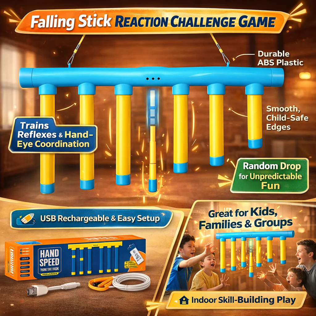 Reaction Game Kids Skill Training Falling Stick Toy
