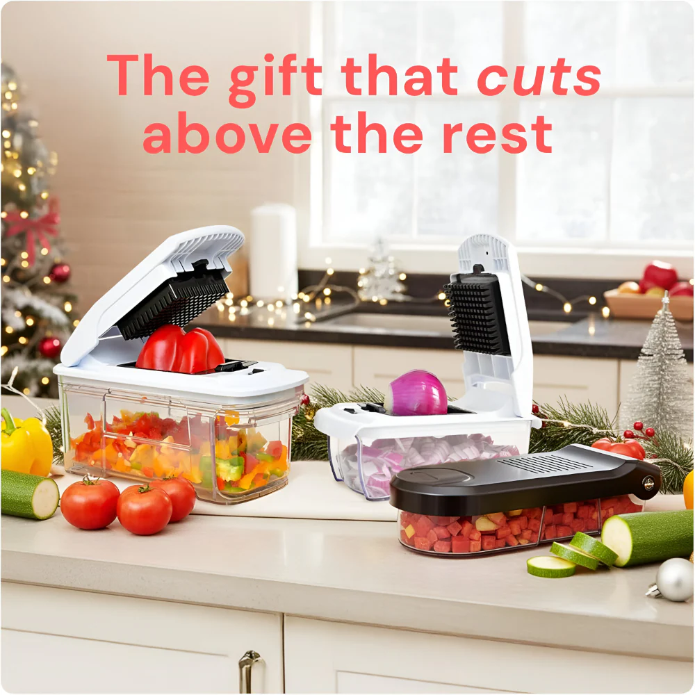Vegetable Chopper Manual Food Prep Cutter Set