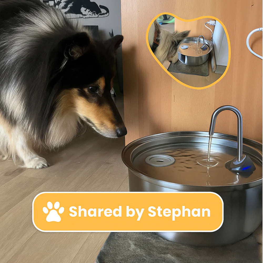 Pet Water Fountain Stainless Steel Automatic Drinking Bowl