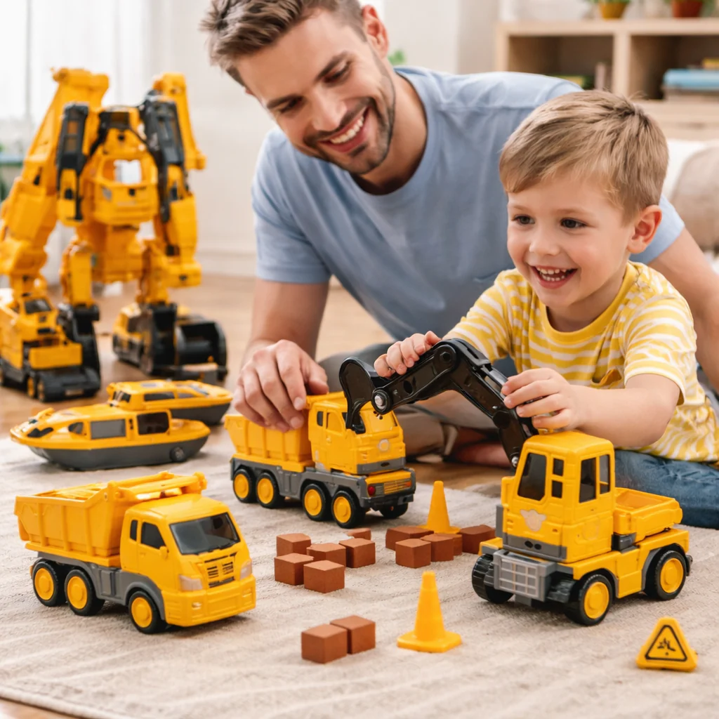 Toy Building Blocks Magnetic Vehicle Set Creative Kids Play