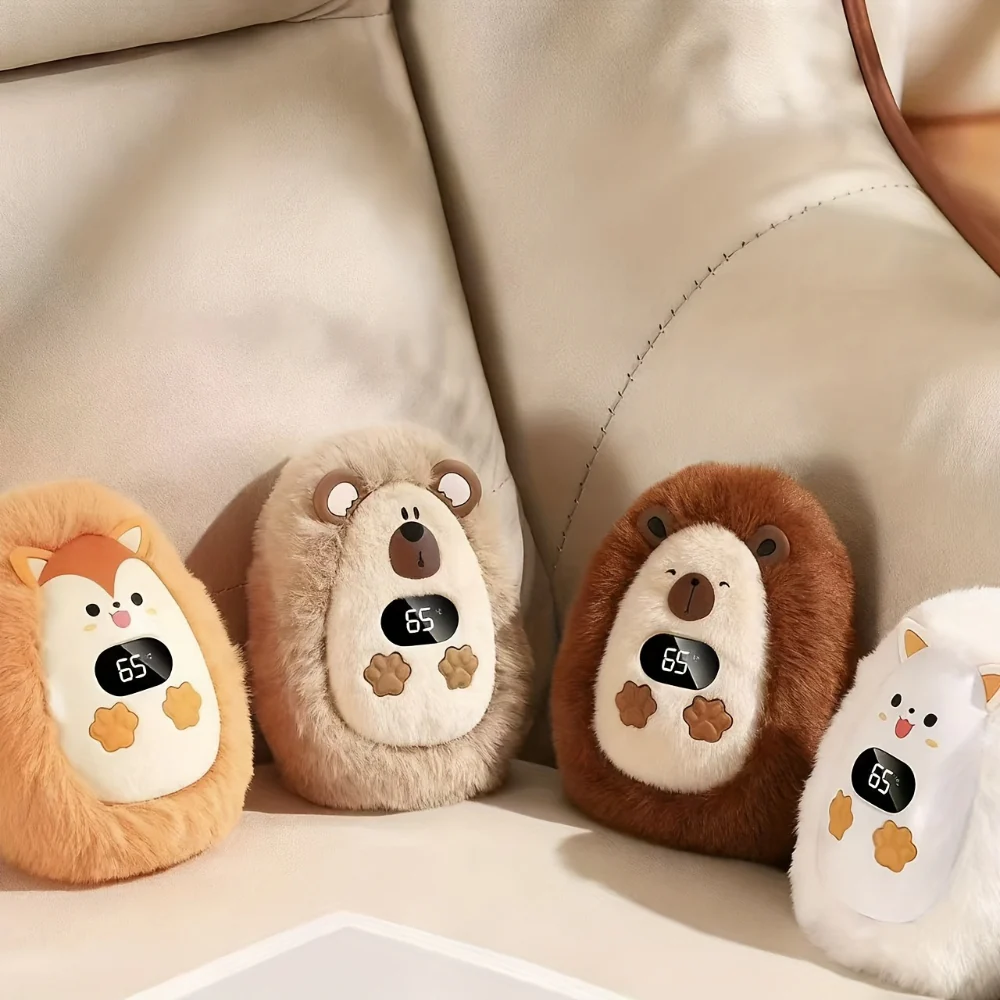 Hand Warmers Rechargeable Plush Pocket Heater With LCD Display