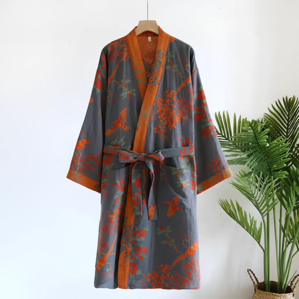 Bathrobe Waffle Lightweight Retro Style Quick Dry Robe