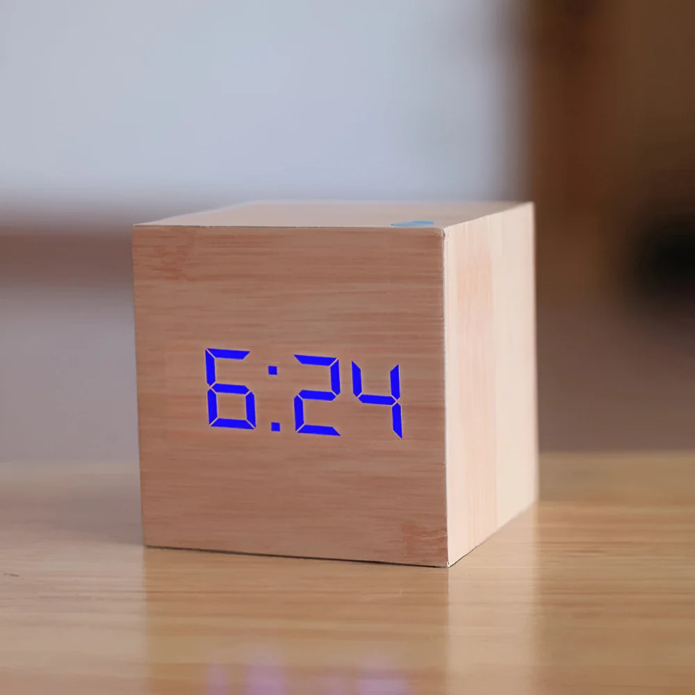 Alarm Clock LED Digital Cube Display