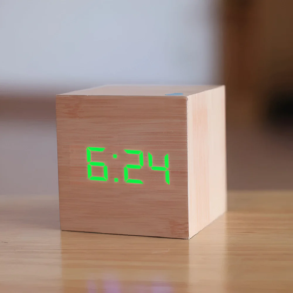 Alarm Clock LED Digital Cube Display
