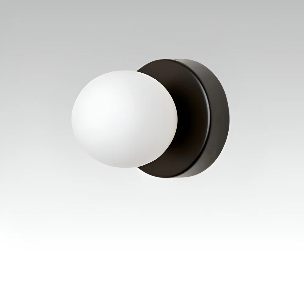 Wall Light Glass Globe Indoor Sconce Round Mount Lamp