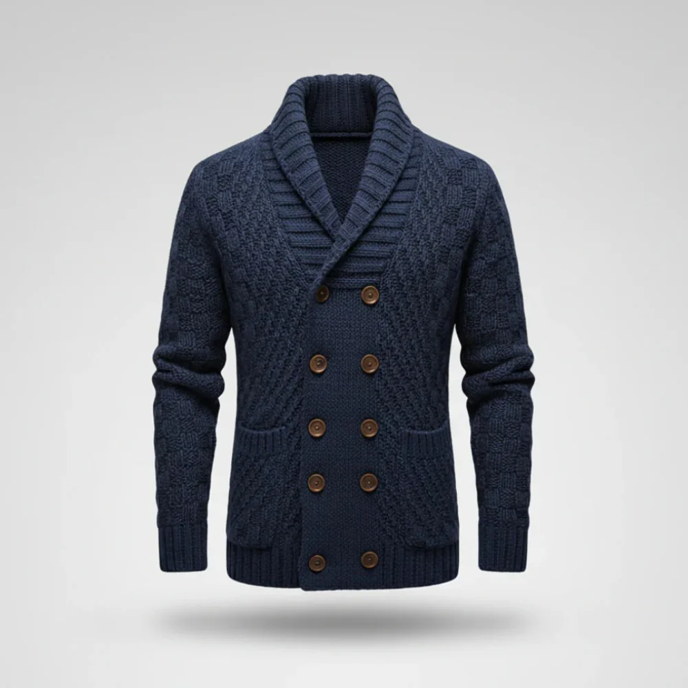 Men’s Jacket Knit Shawl Collar Long Cardigan