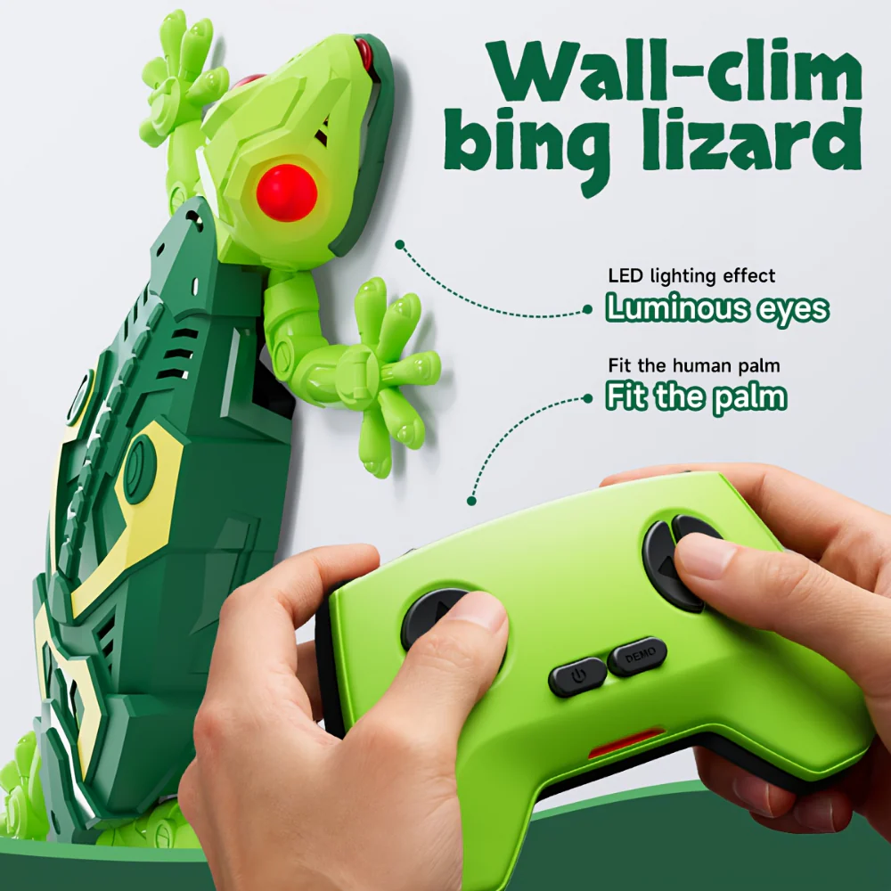 Kids Toy Remote Control Lizard Wall Climbing Action Design