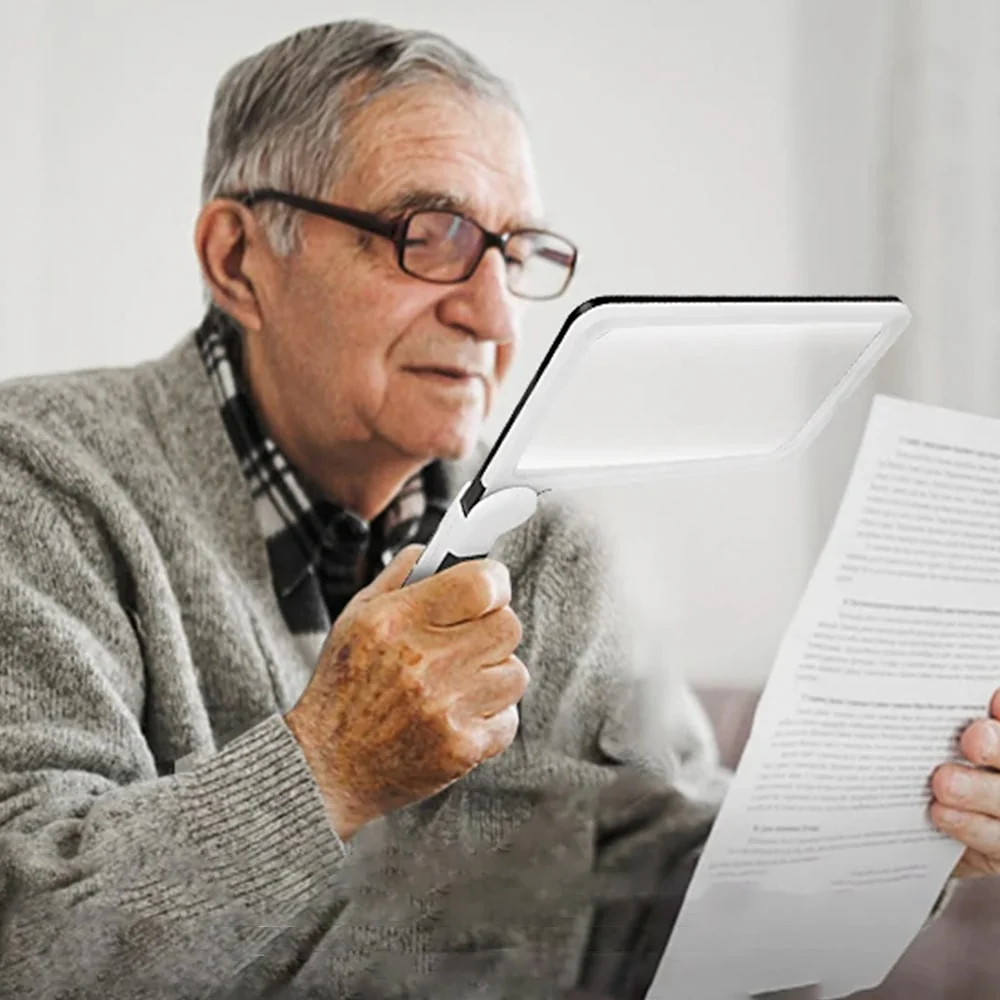 Magnifying Glass Full Page LED Lighted Reading Magnifier