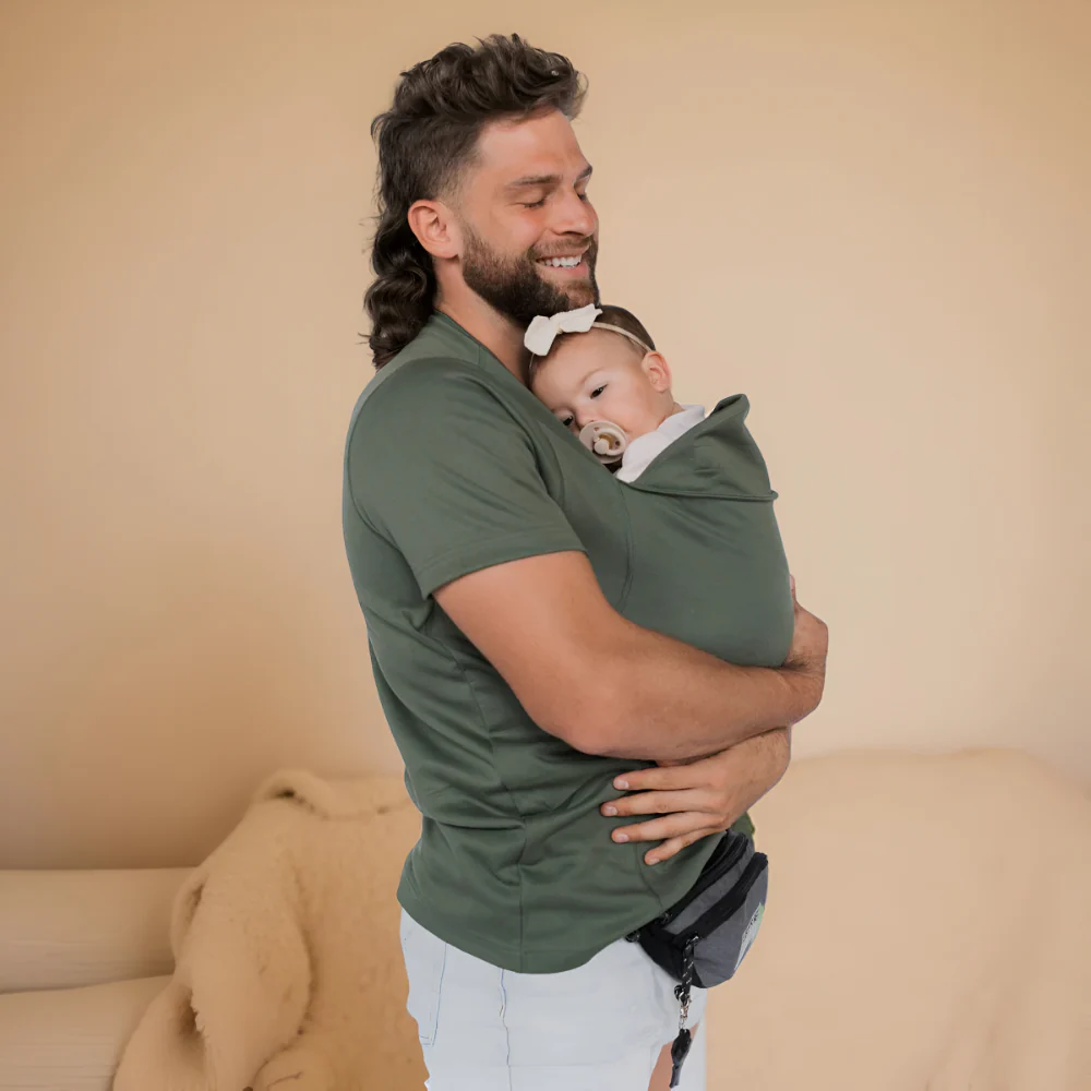 Baby Carrier Tee Hands-Free Wrap Shirt Style Infant Holder