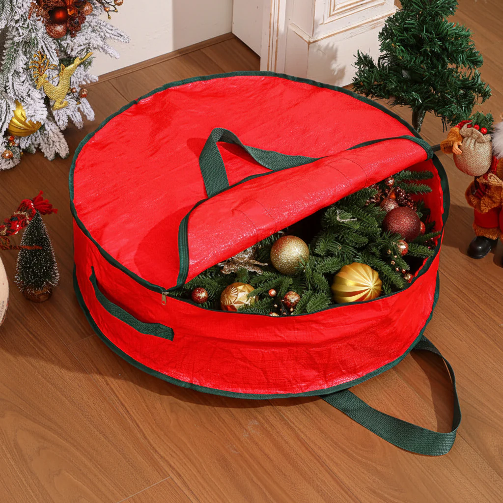 Ornament Storage Bag Polyester Christmas Decoration Organizer