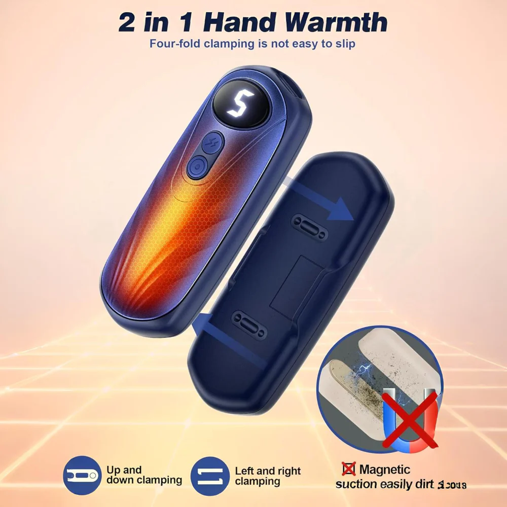 Hand Warmers Rechargeable LED Pocket Heater Set