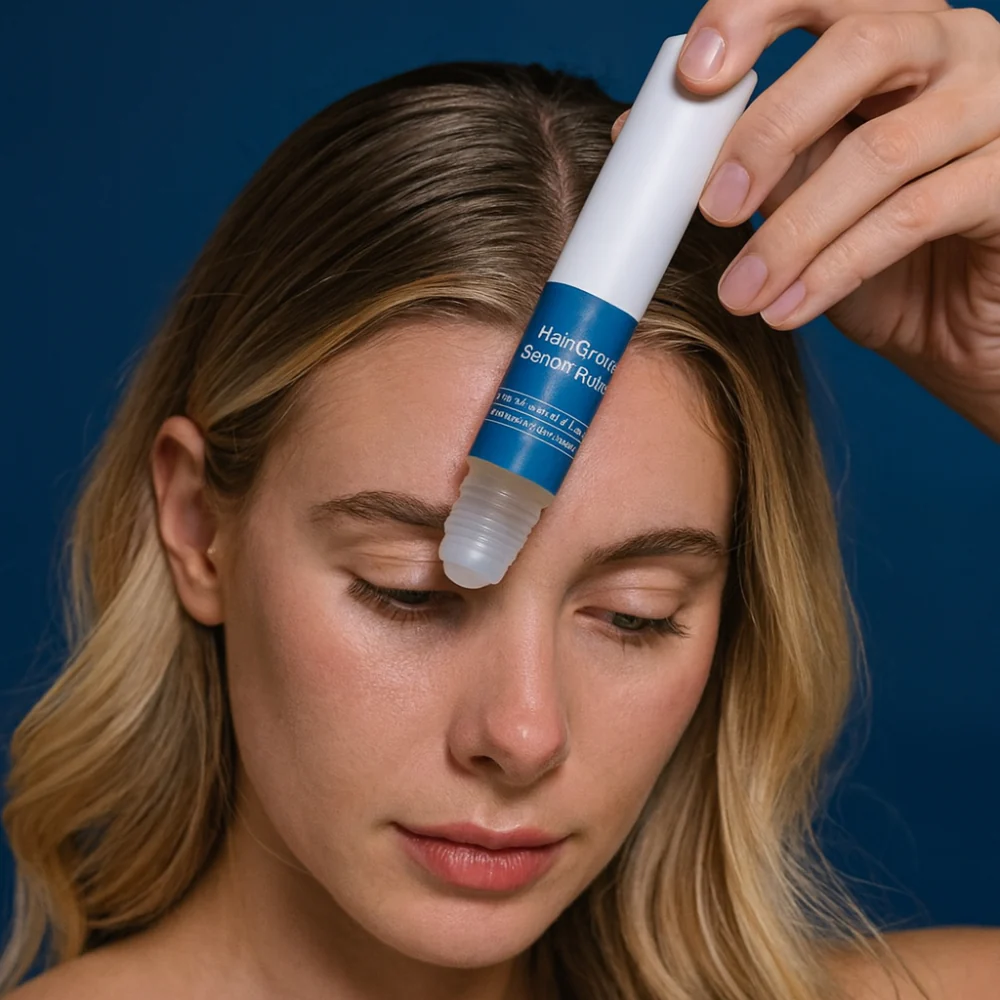 Hair Growth Serum Roll On Rosemary DHT Blocking Formula