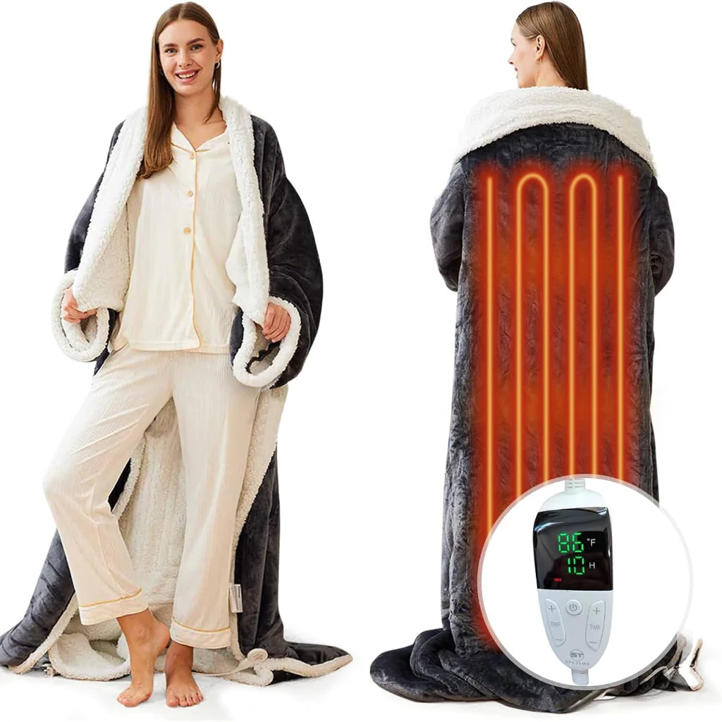Winter Heated Blanket Wearable Electric Adult Throw