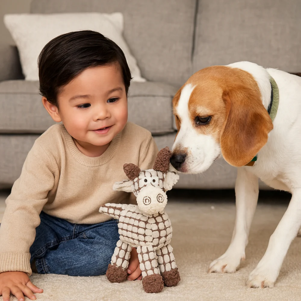 Dog Toy Rope Animal Chew Squeaker