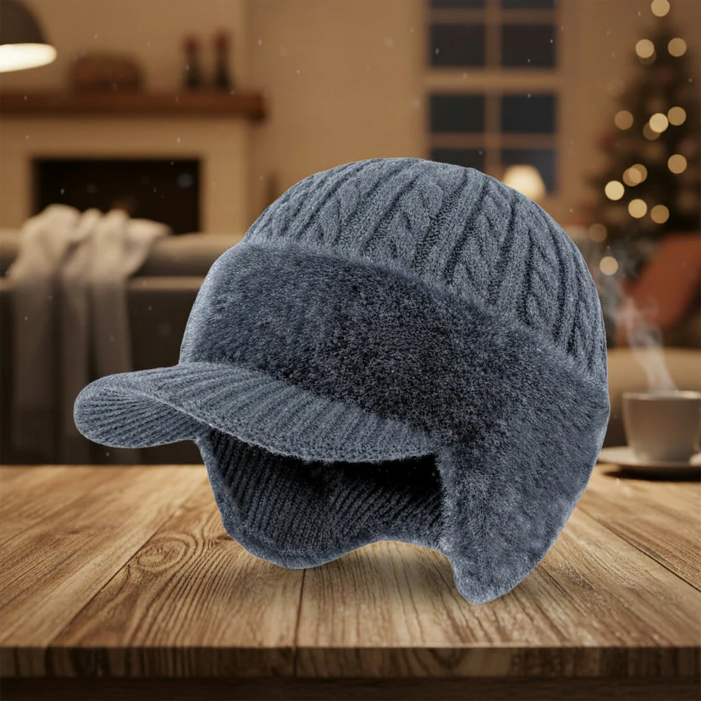 Winter Hat Ear Flap Trapper Knit Cap Cold Weather Outdoor