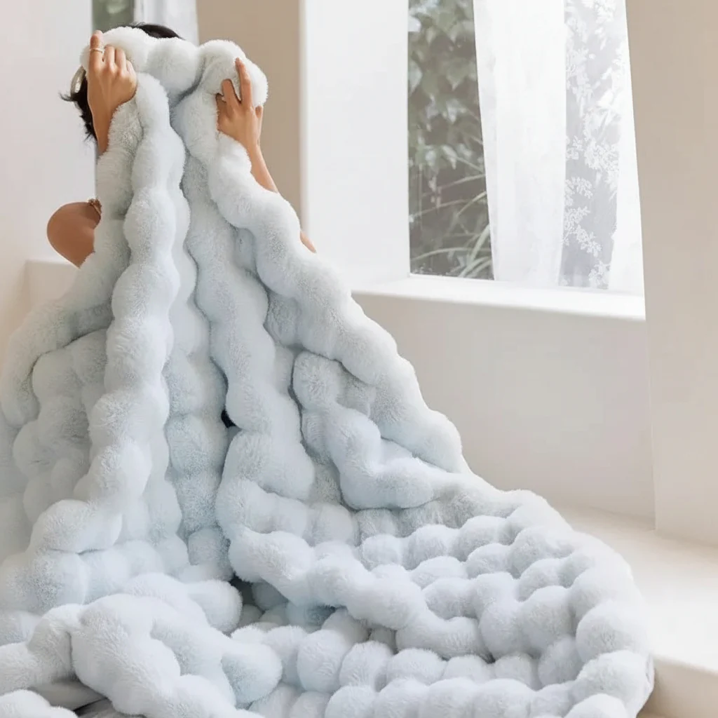 Throw Blanket Faux Fur Plush Soft Cozy Sofa Bed Cover