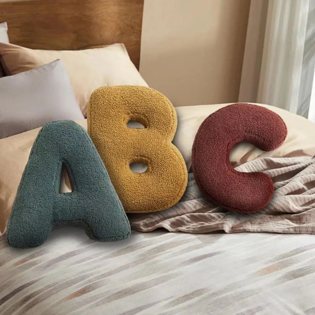 Pillow Alphabet Letter Decorative Throw Cushion Style