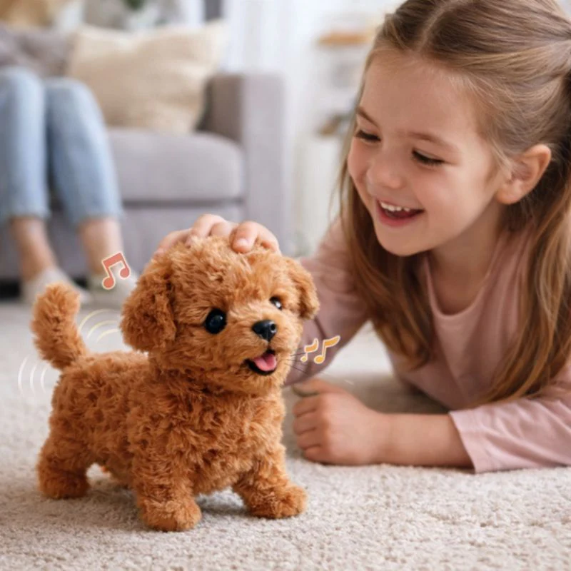 Plush Toy Interactive Dog Realistic Moving Puppy Companion