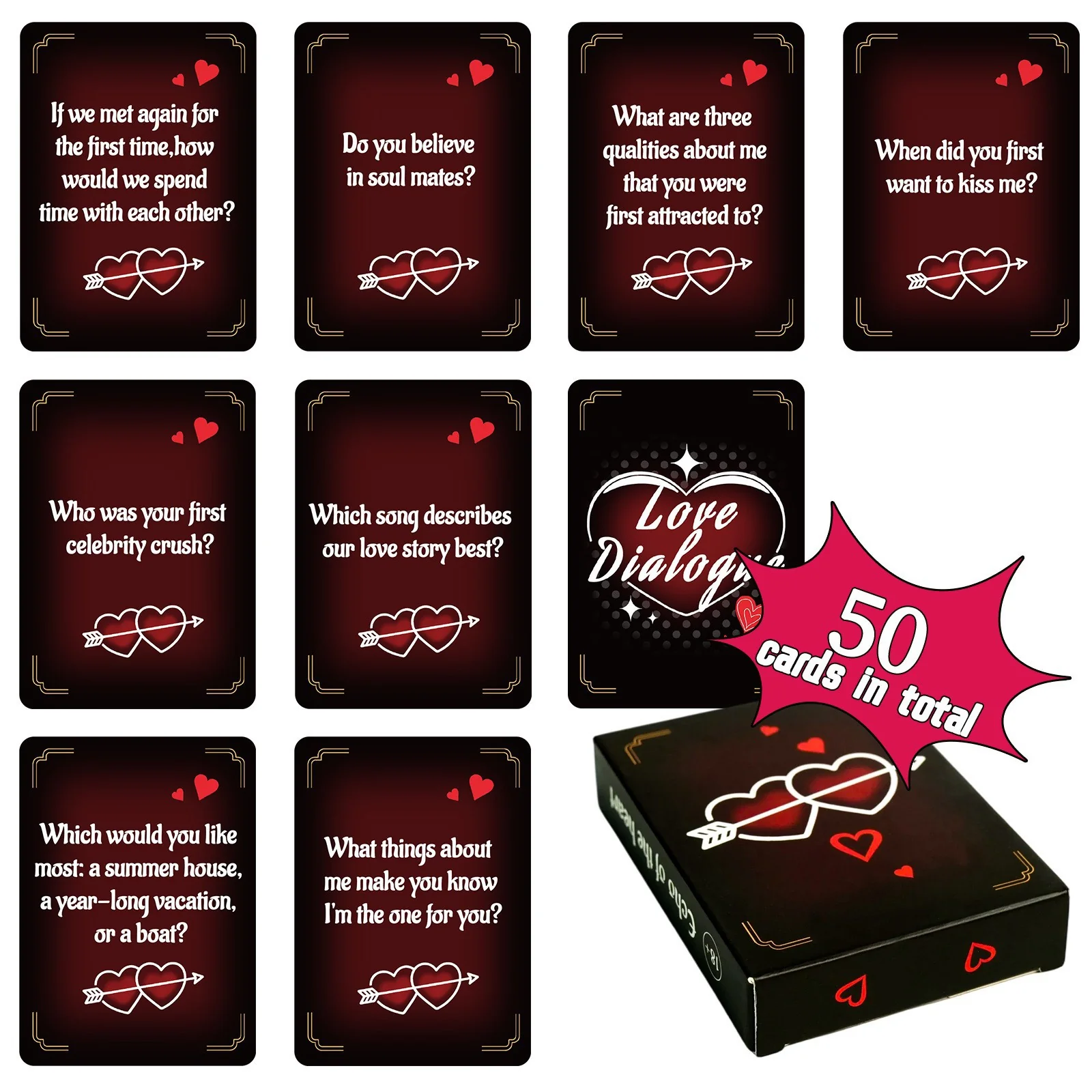 Card Game Couples Romantic Conversation Cards Adult Relationships