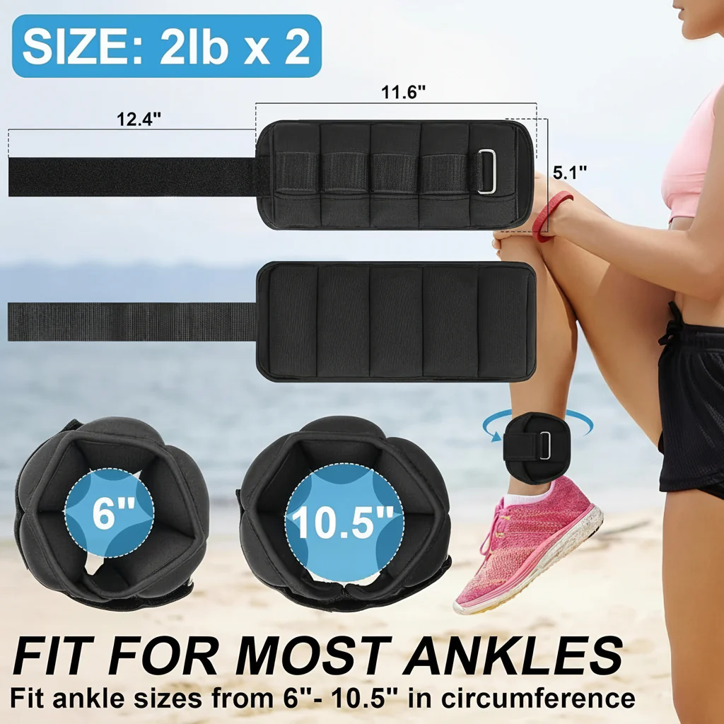 Ankle Weights Adjustable Fitness Leg Training Set