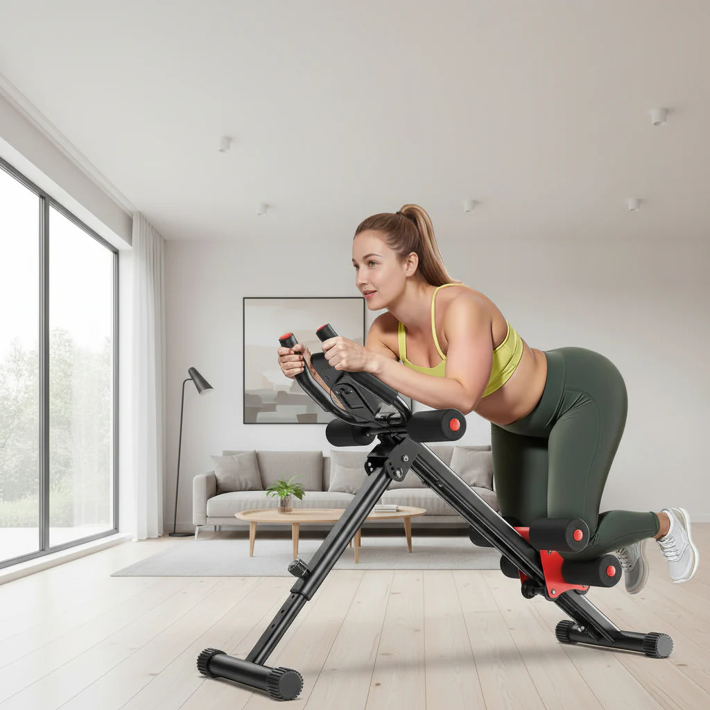 Exercise Machine Adjustable Ab Trainer Steel Frame Home Core Workout