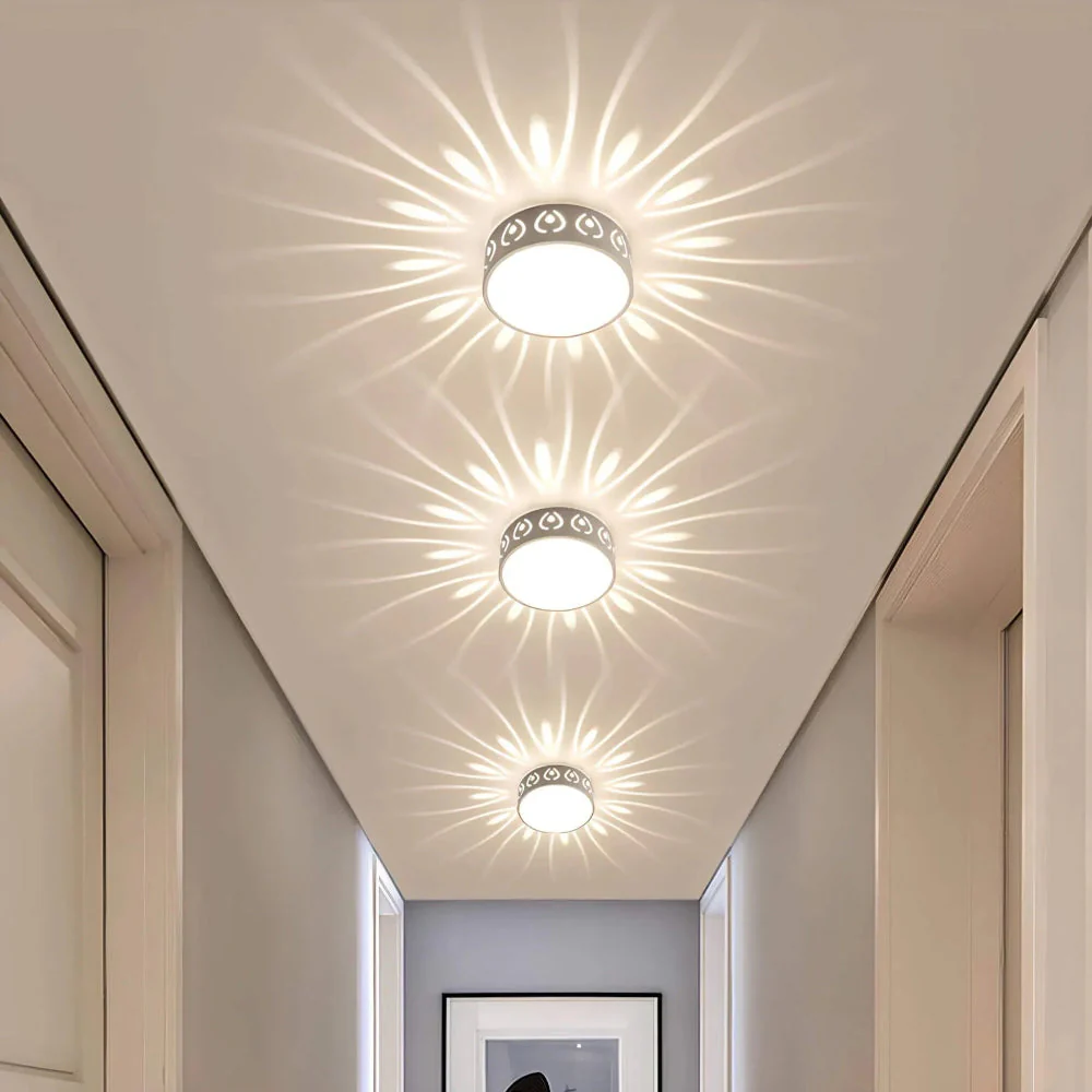 Ceiling Light LED Modern Crystal Round Fixture Hallway Mount