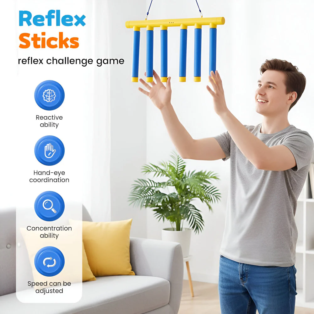 Reaction Game Kids Reflex Training Falling Stick Drop Toy