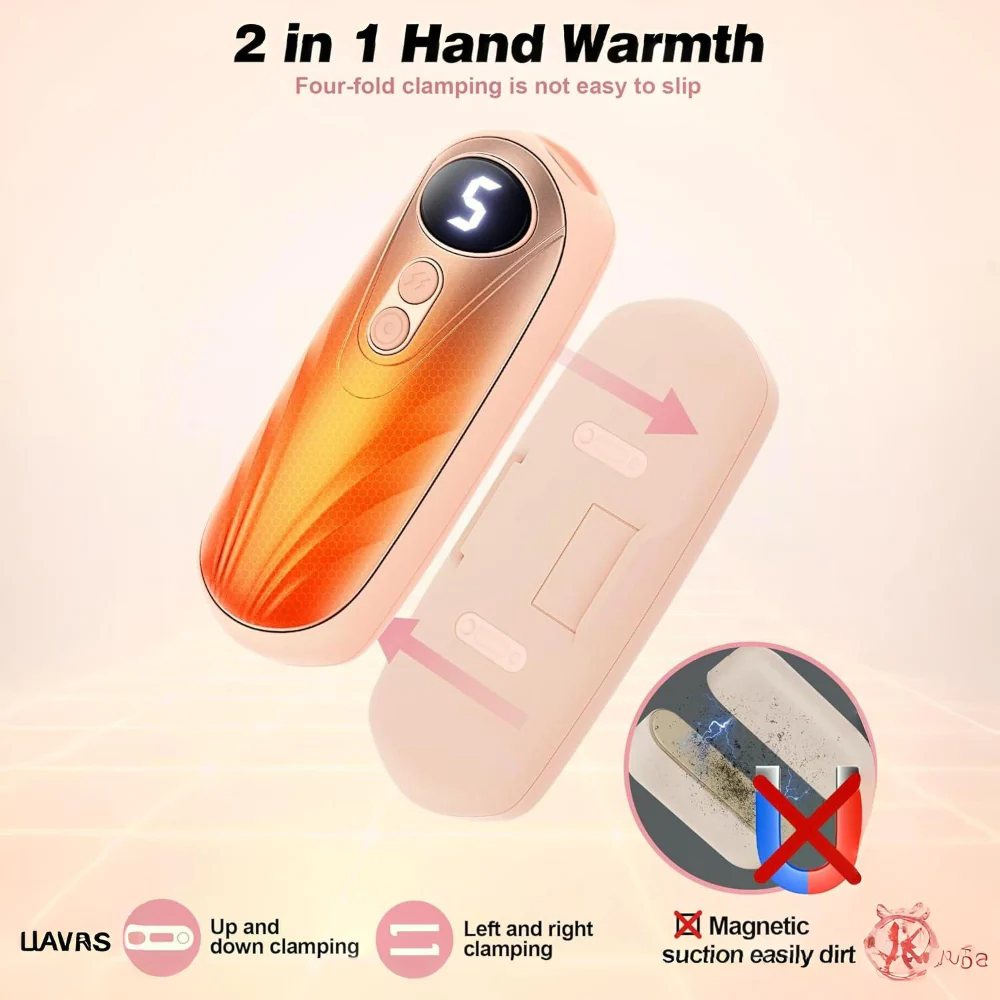 Hand Warmers Rechargeable LED Pocket Heater Set