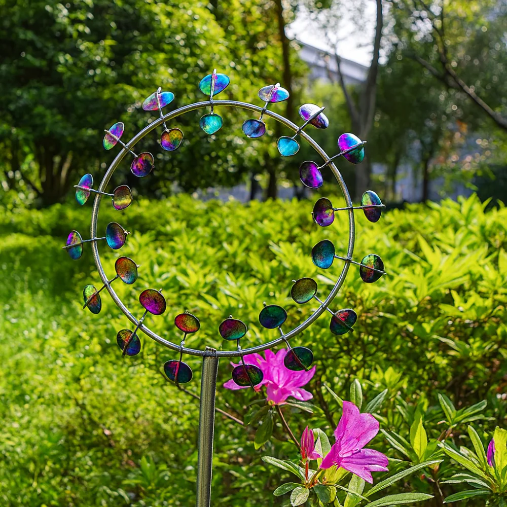 Garden Decor Metal Wind Spinner Outdoor Lawn Display