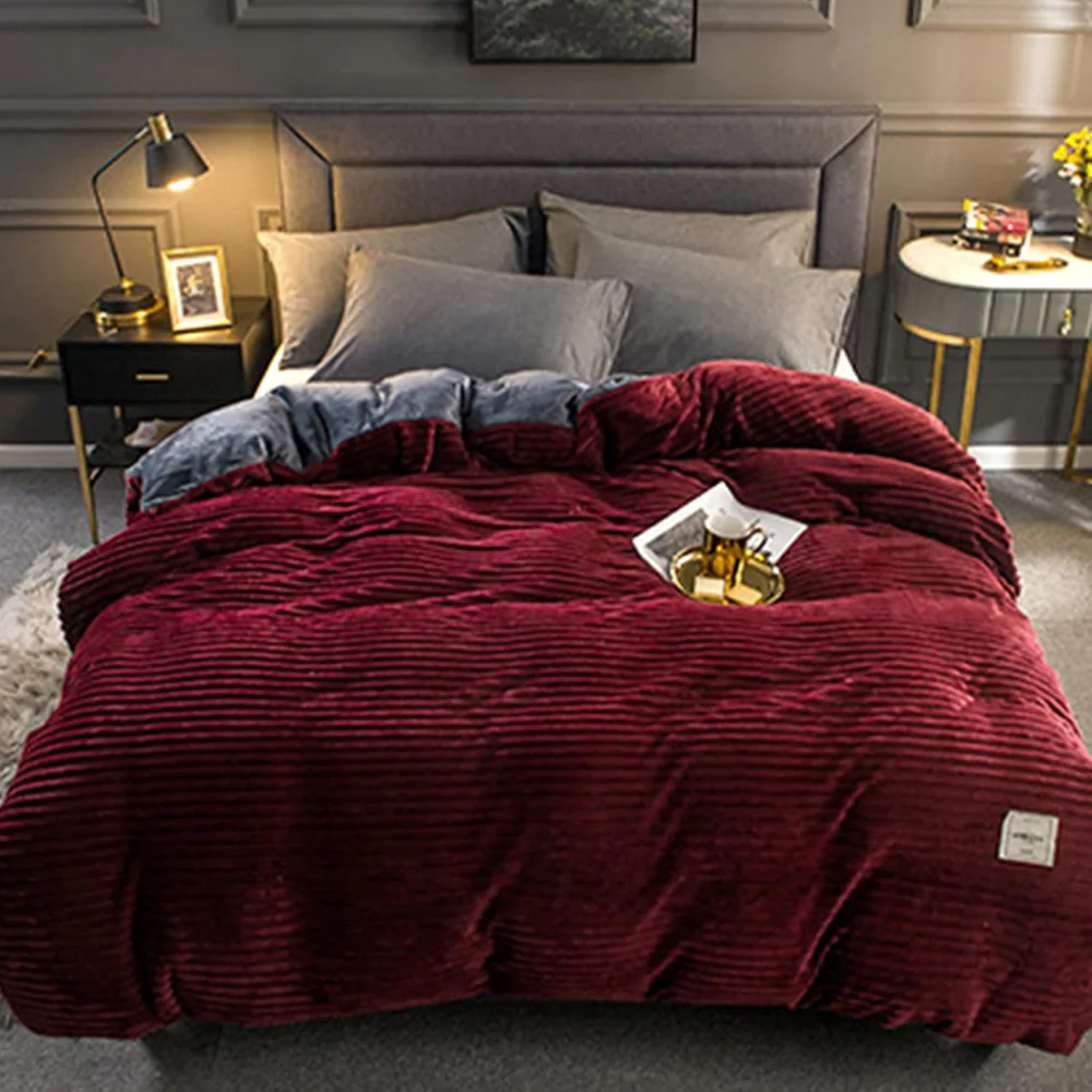 edding Duvet Cover Set Plush-Style Winter Bedspread Design