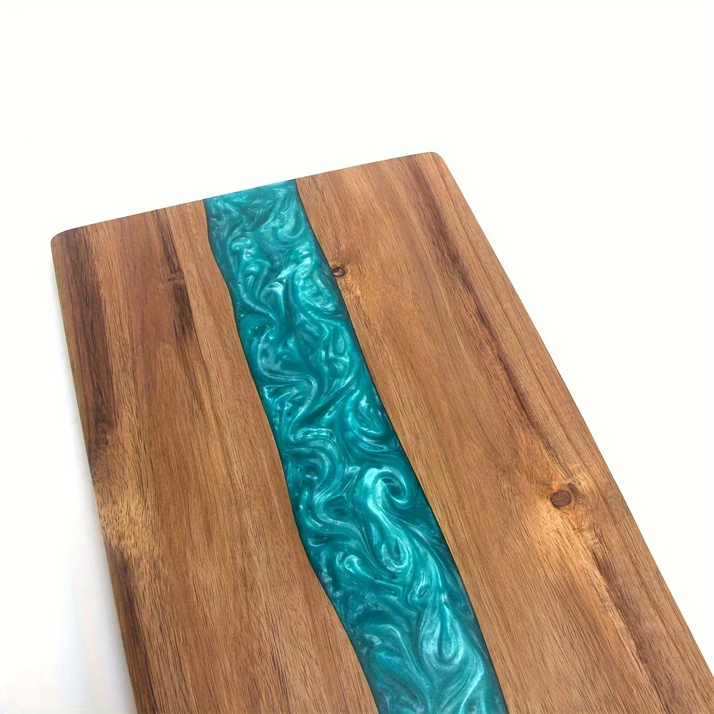 Resin River Cutting Board | Acacia Wood Charcuterie & Cheese Board