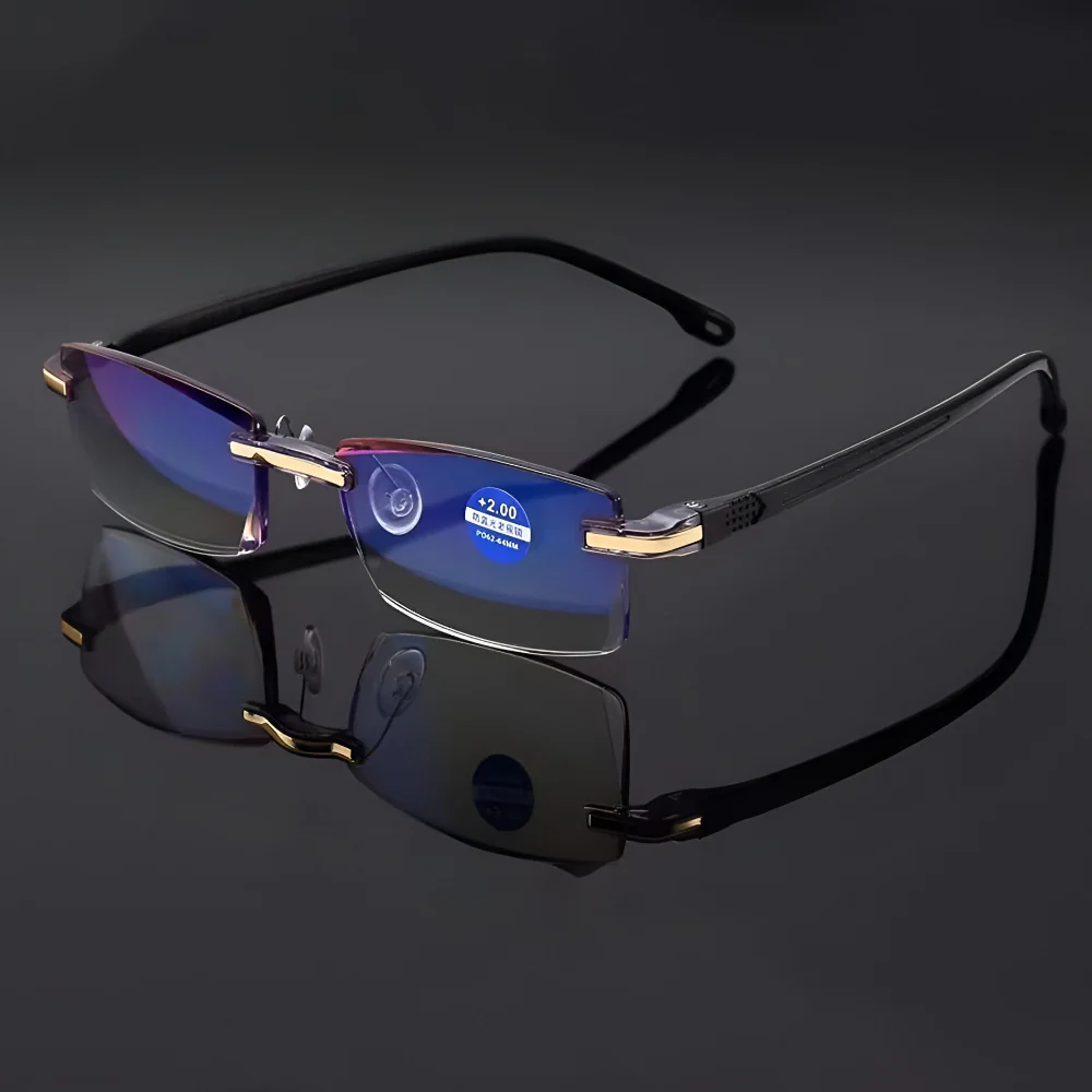 Reading Glasses Progressive Photochromic Titanium Frame Eyewear